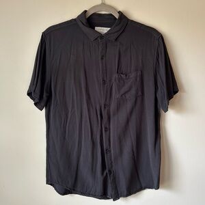 Cotton On - Dark grey button down t-shirt.